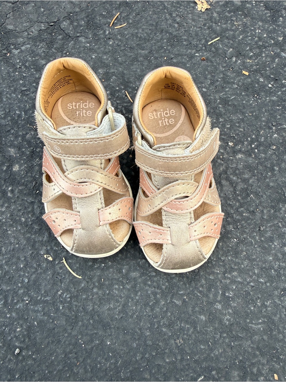 Stride Rite Toddler Sandals in Beige and Pink